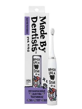 Made By Dentists Kids Rechargeable Electric Toothbrush - White (Unicorn Accents)